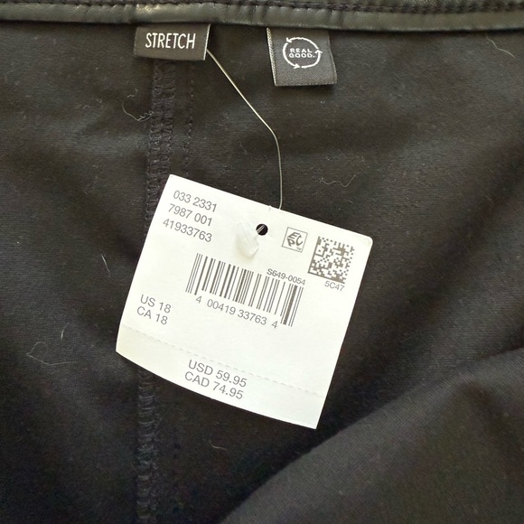 American Eagle Faux Leather High Rise Skort Sz 18 NWT Wrap Black - Picture 8 of 16